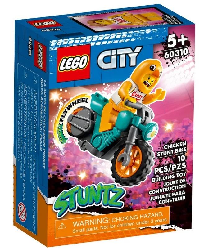 

Lego City Motocykl kaskaderski z kurczakiem 60310