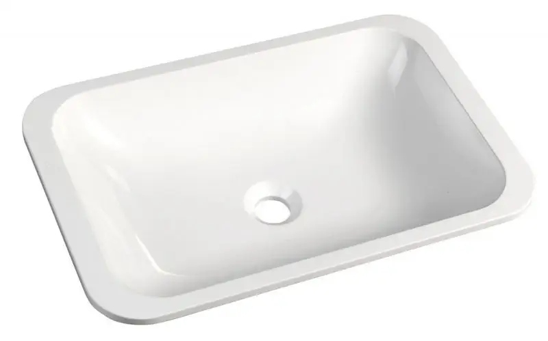 Sapho Kama Umývadlo zapustené/poddoskové obdĺžnikové 50 cm biele 50134