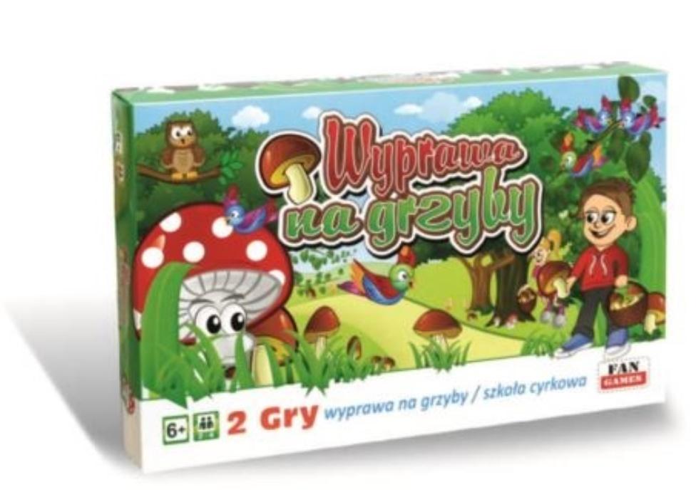 Gra Planszowa Rodzinna Wyprawa Na Grzyby Szkoła Cyrkowa 2W1 2 Gry Fan
