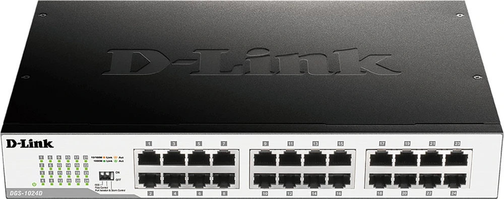 D-LINK Switch 24 x 1000/100/10Mbps, Niezarządzalny — 6