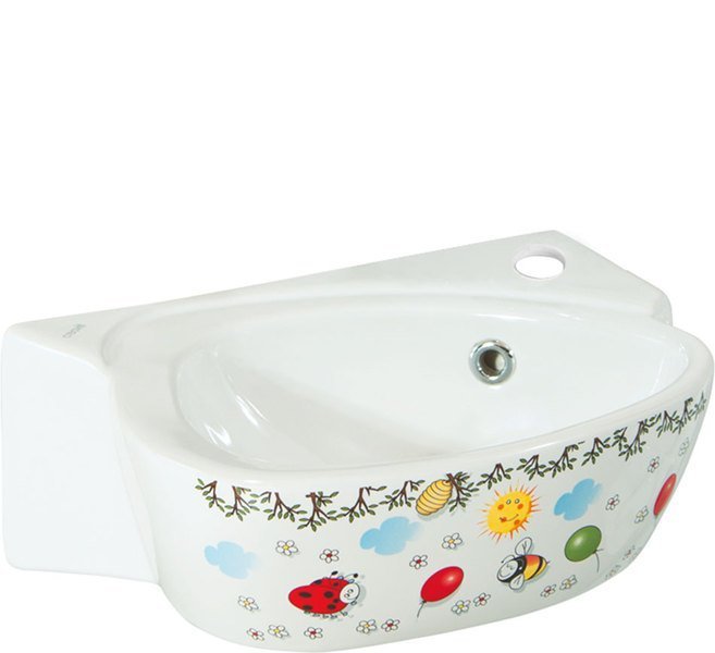 Asymetrické nástenné umývadlo Creavit Kid 39 cm biele 39 x 29 cm