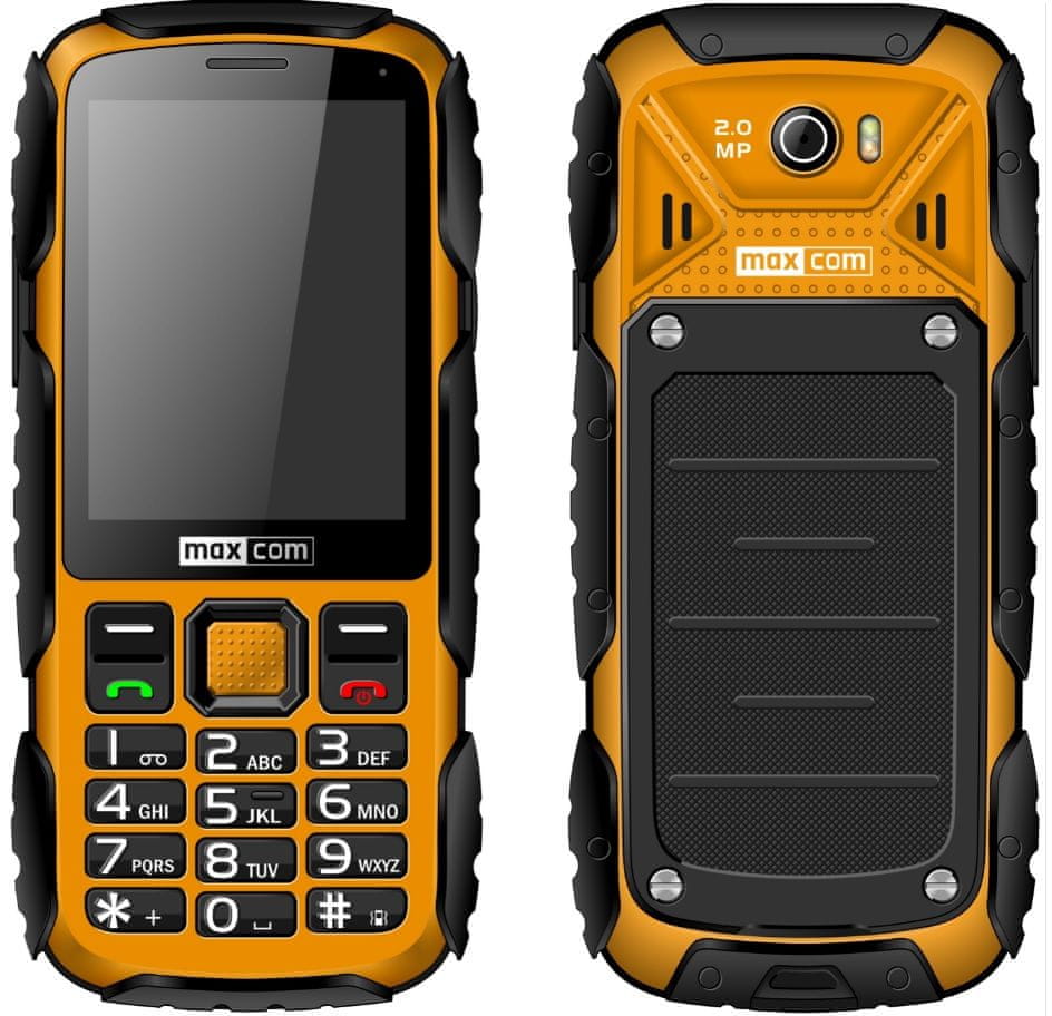Zesílený pancéřovaný telefon Maxcom MM920 Strong Žlutý IP67