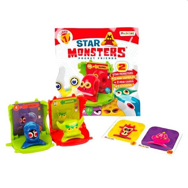 STAR MONSTERS POCKET FRIENDS - MINI KAPSUŁY - BOX 12 SASZETEK Liczba sztuk 2 szt.