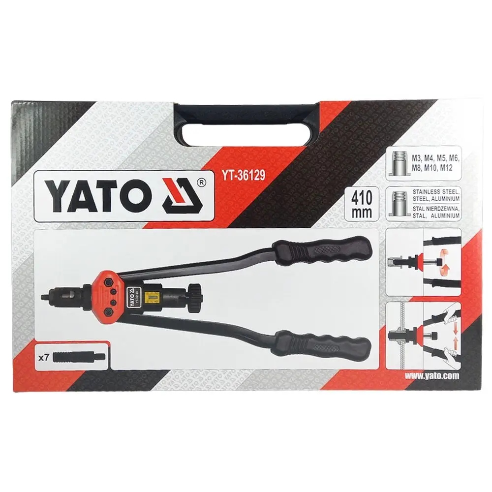 Ručná Nitovačka Na Nitovacie Matice M3-M12 YT-36129