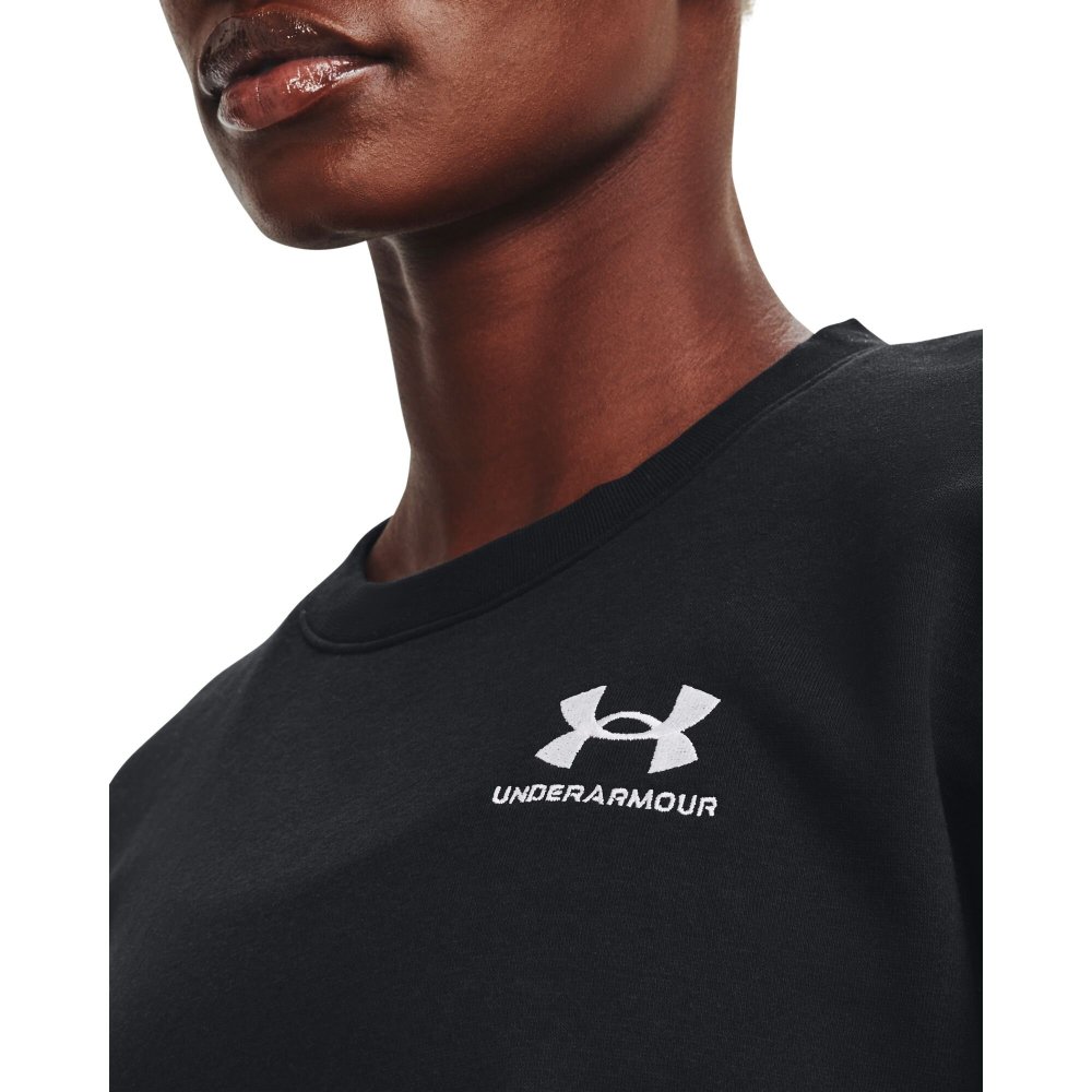 Under Armour Mikina Essential Fleece Crew-BLK černá