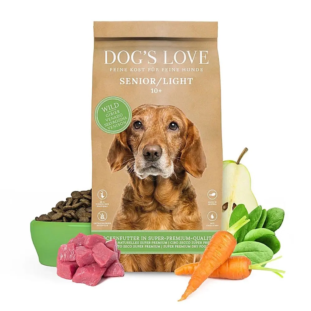 Levně Dog's Love Senior Wild – zvěřina s batáty, špenátem a mrkví 12 kg