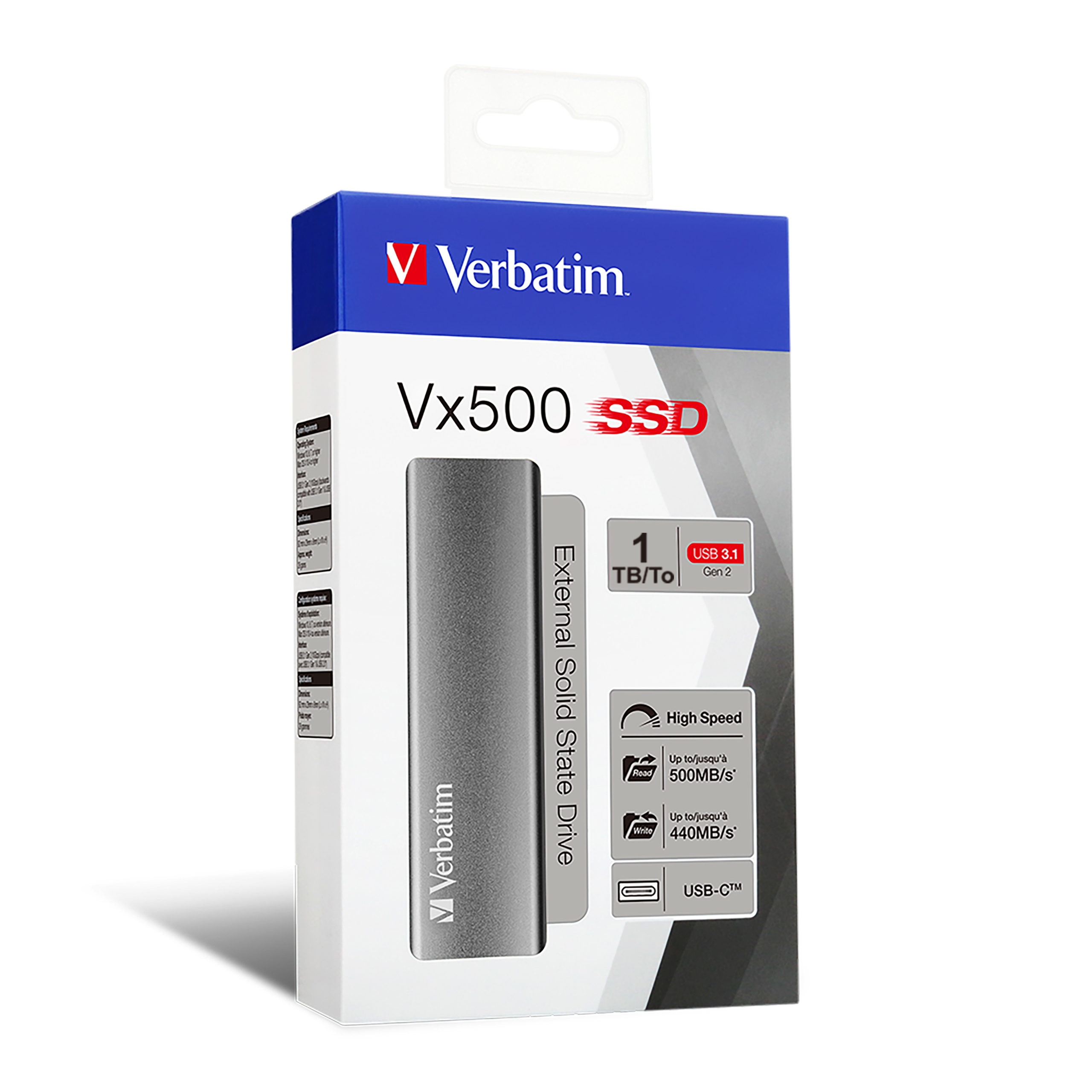 Przenośny Dysk Ssd zewnętrzny Verbatim VX500 Extreme 1TB Usb-c aluminium