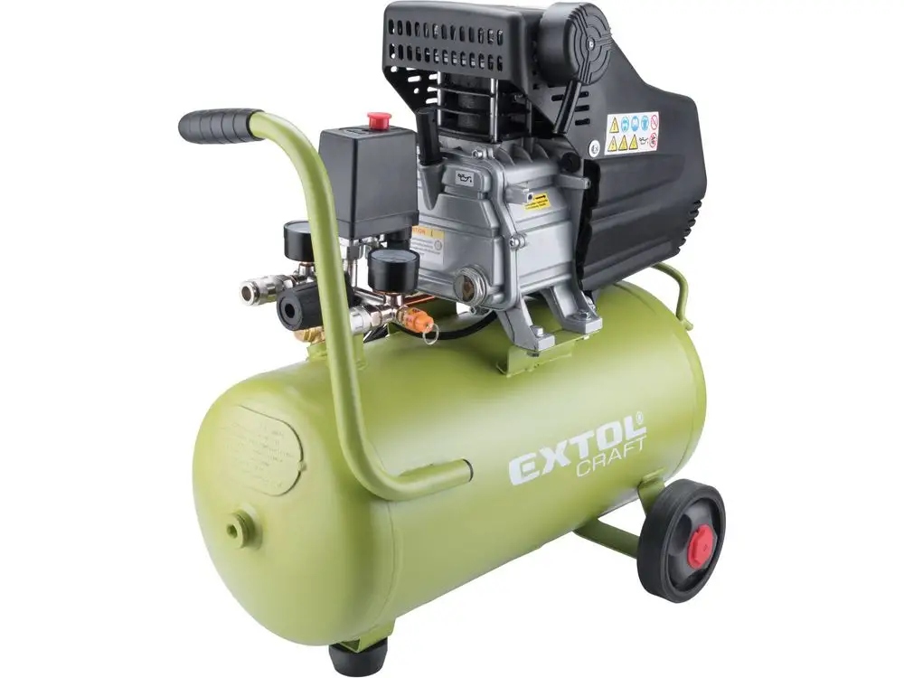 Olejový kompresor Extol Craft (418201) 1100W, prac. tlak 800kPa, nádoba 24l