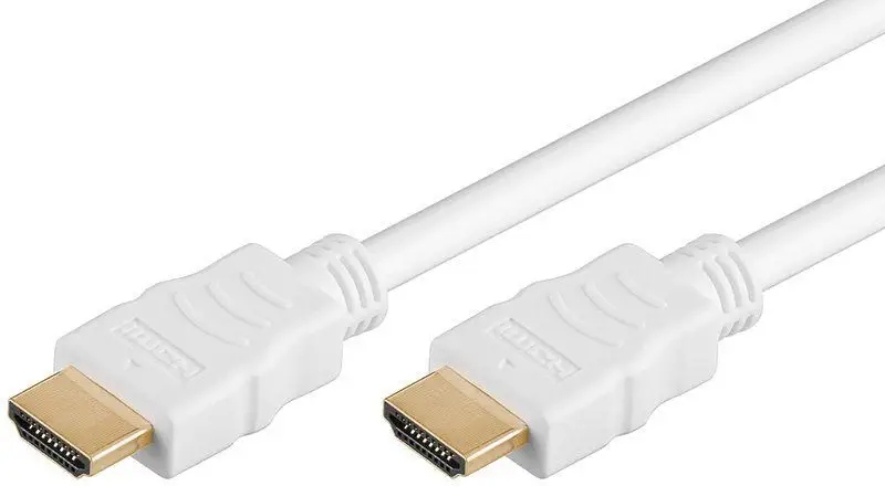 Kabel PremiumCord Hdmi High Speed Ethernet, biały, pozłacane złącza,