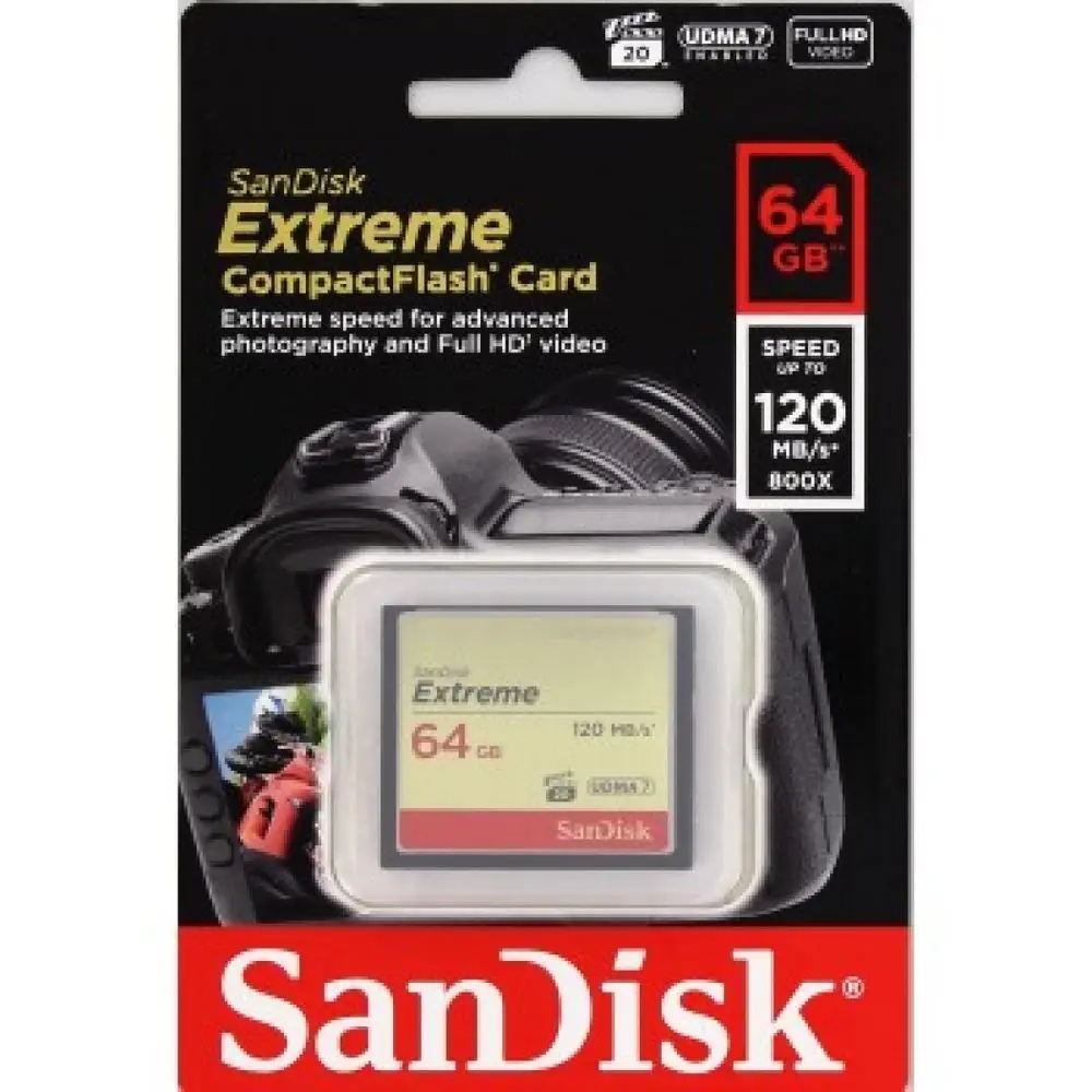 Paměťová karta SanDisk Extreme Compact Flash 64GB Udma 7 120 85 MB/s