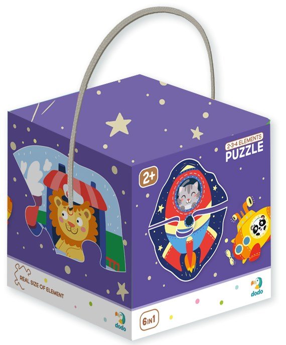 

Puzzle Dodo 6w1 środki transportu 18 elementów