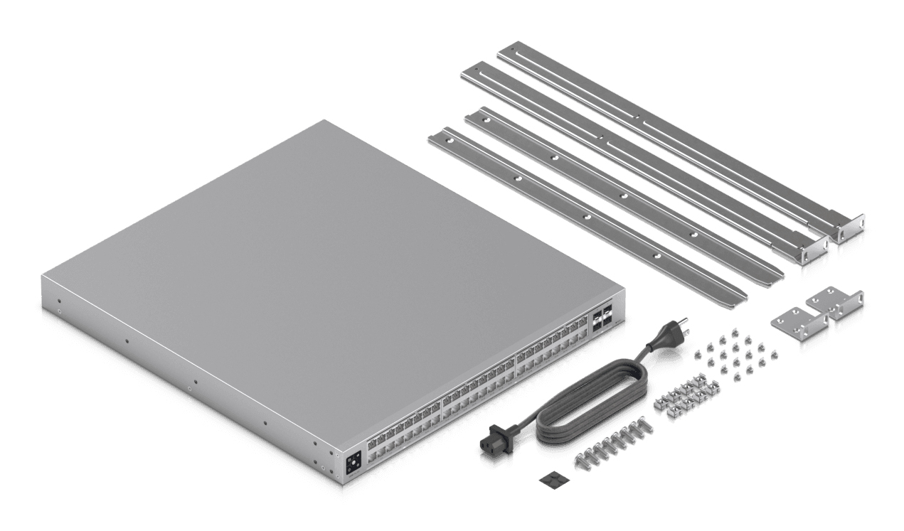 Ubiquiti Layer 3 Etherlighting USW-Pro-XG-48-EU switch with (32) 10 GbE, (16) 2.5 GbE, and (4) 25G SFP28 ports — 11