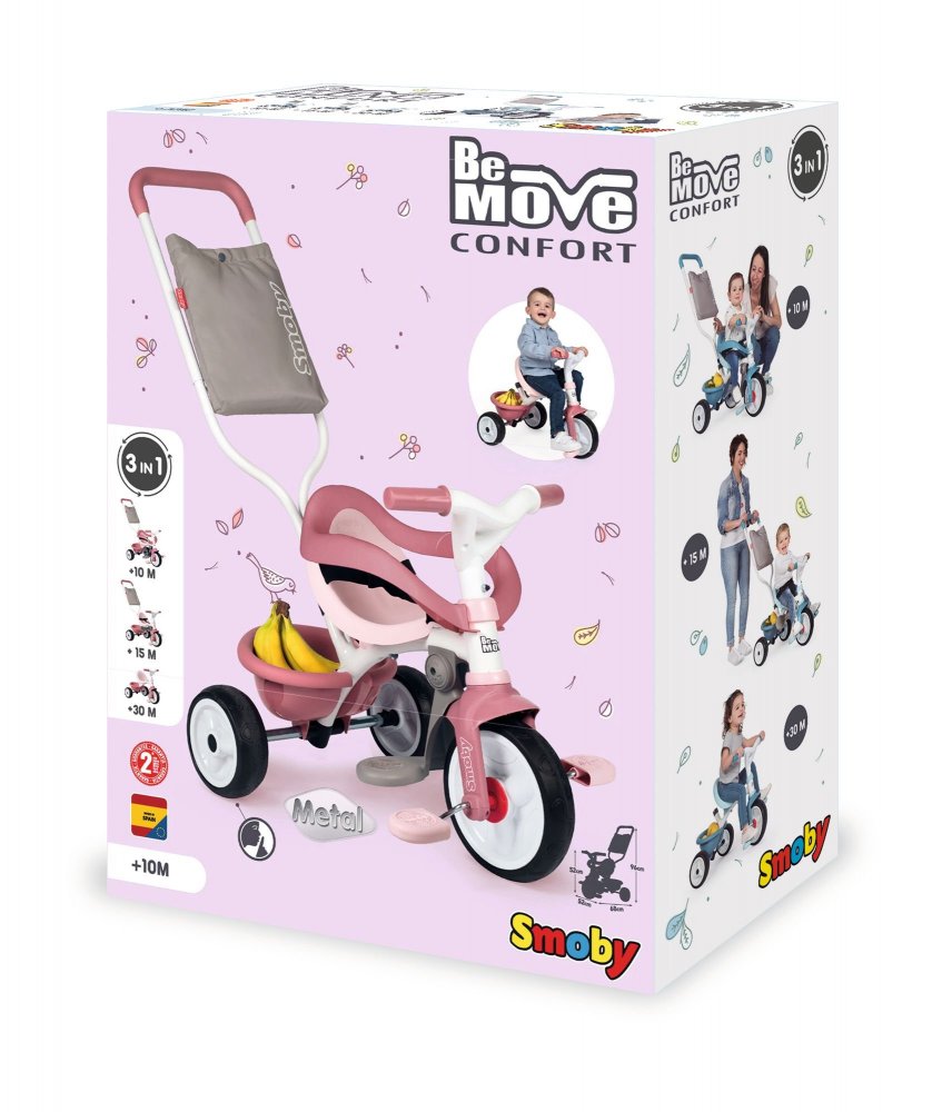 Smoby 7600740415 Comfort Tricycle Pink Rowerek Trójkołowy dla dzieci