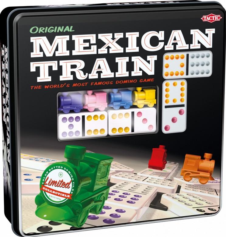 

Tactic Mexican Train Tin Box