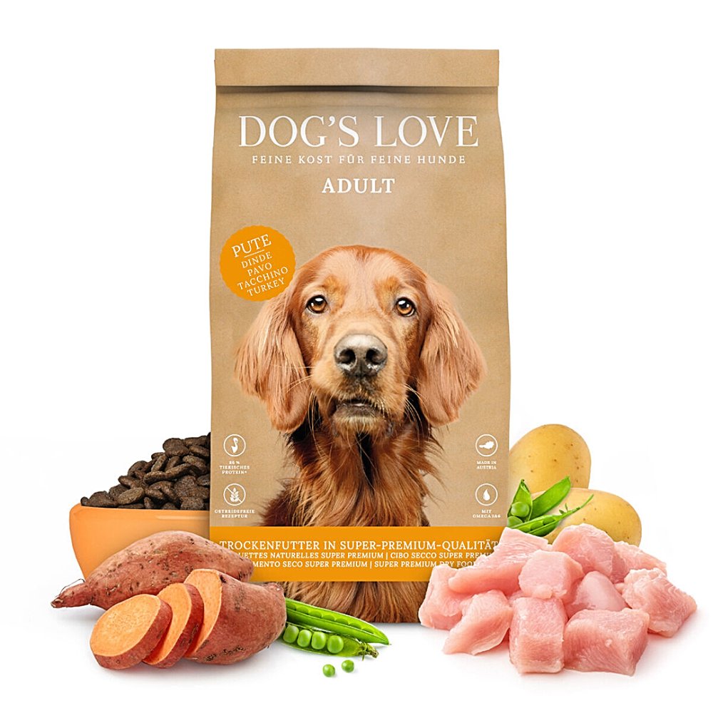 Dog's Love Pute – krůta s batáty a cuketou (12 kg)