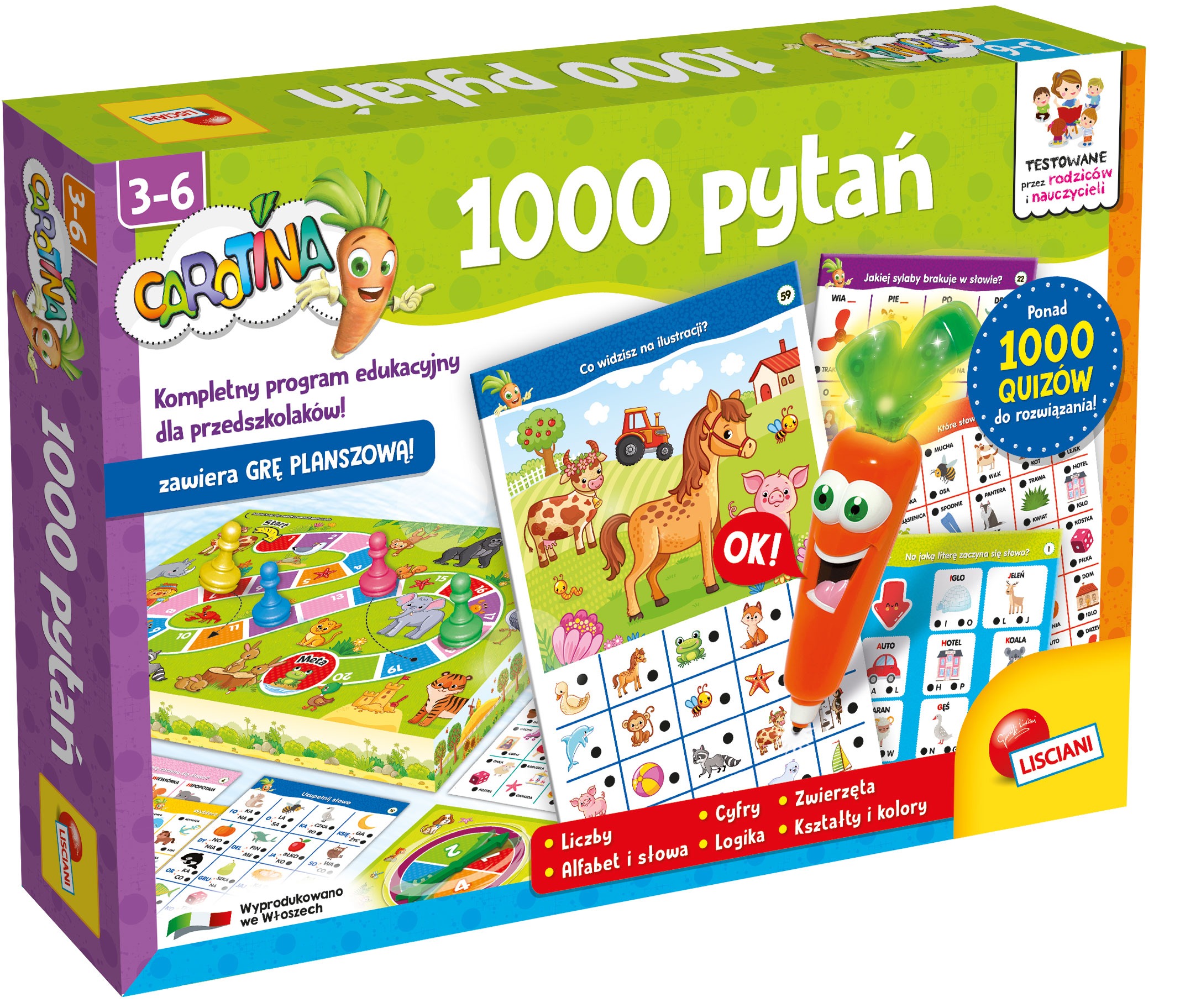 Gra planszowa Carotina 1000 pytań Lisciani