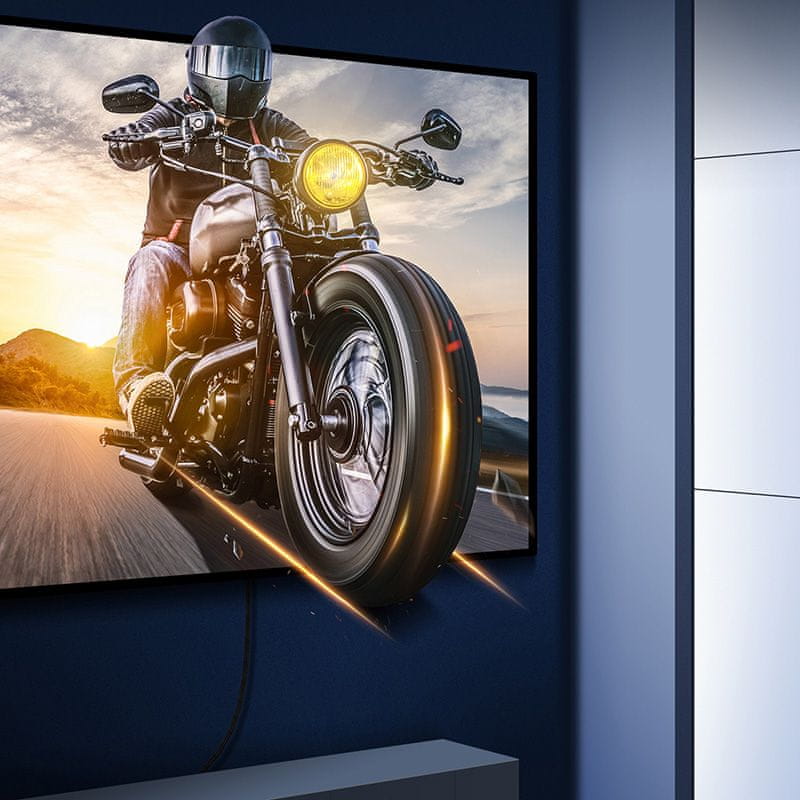 BASEUS KABEL PRZEWÓD HDMI-HDMI 2.1 8K 60Hz HDR 1M Standard HDMI 2.1