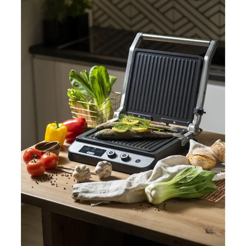 Grill Elektryczny Adler AD 3059 LED 2w1 3000W Płyty Nieprzywierające