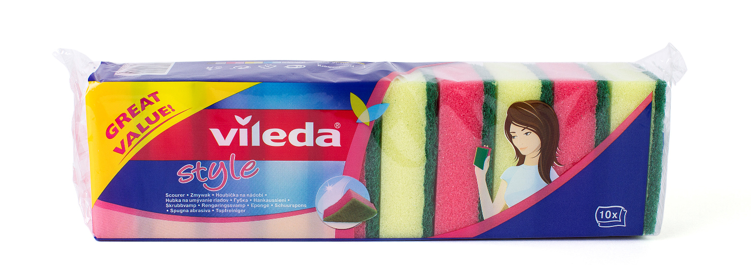 

Vileda Zmywak kuchenny Gąbka do mycia naczyń 10szt