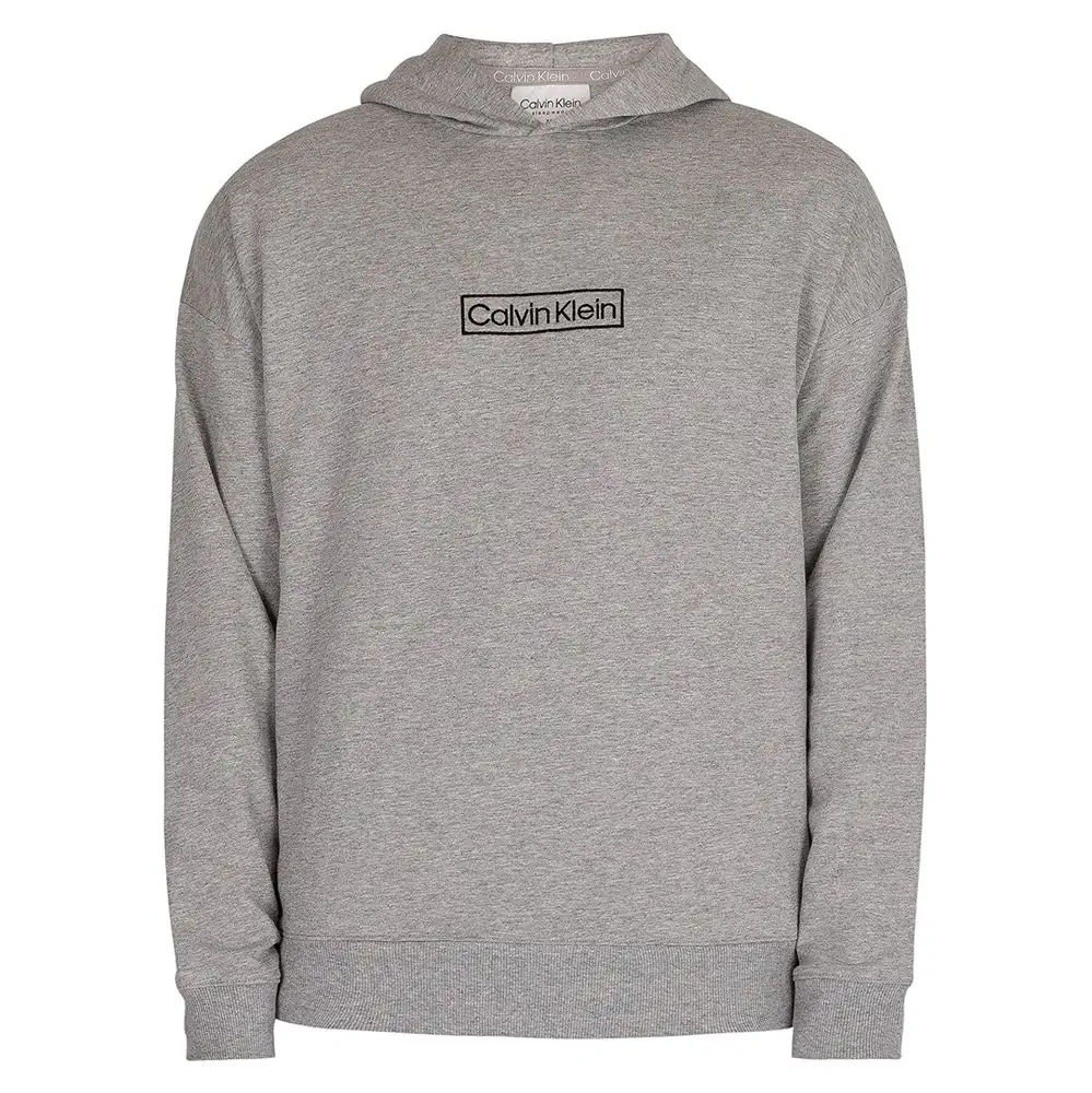 Pánská mikina kapuce Calvin Klein NM2270E P7A Grey Heather vel. S kapuce šedá