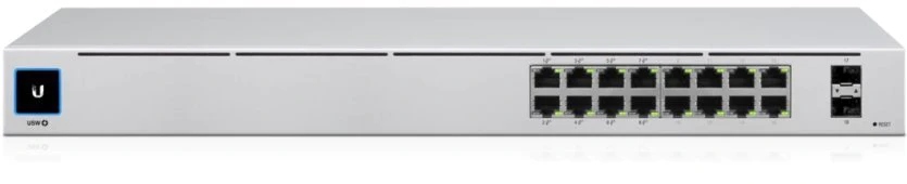 UBIQUITI UniFi Switch USW-24-PoE, 24 port Layer 2; (16) GbE PoE+, (8) GbE, (2) 1G SFP, 95W — 12