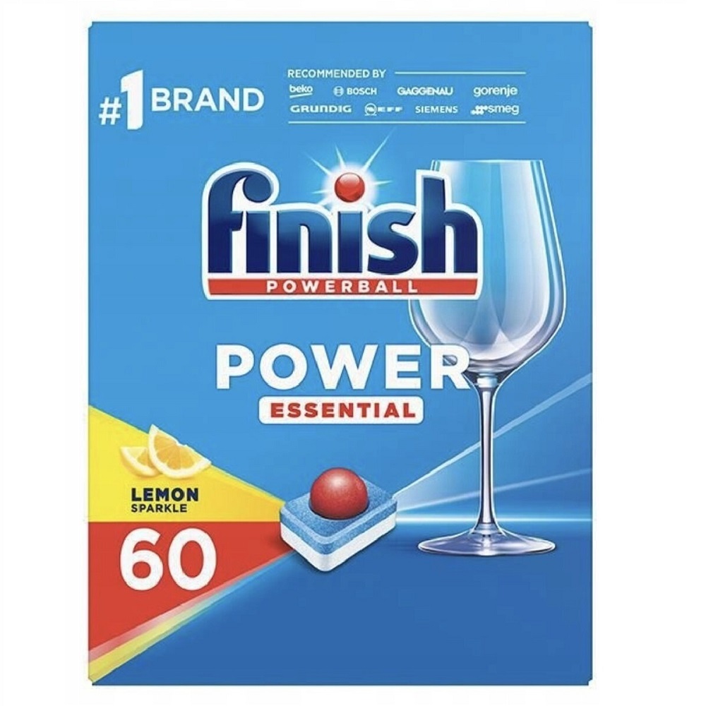 Finish, Power Essentail Lemon Tabletki, 60 sztuk tabletki do zmywarki