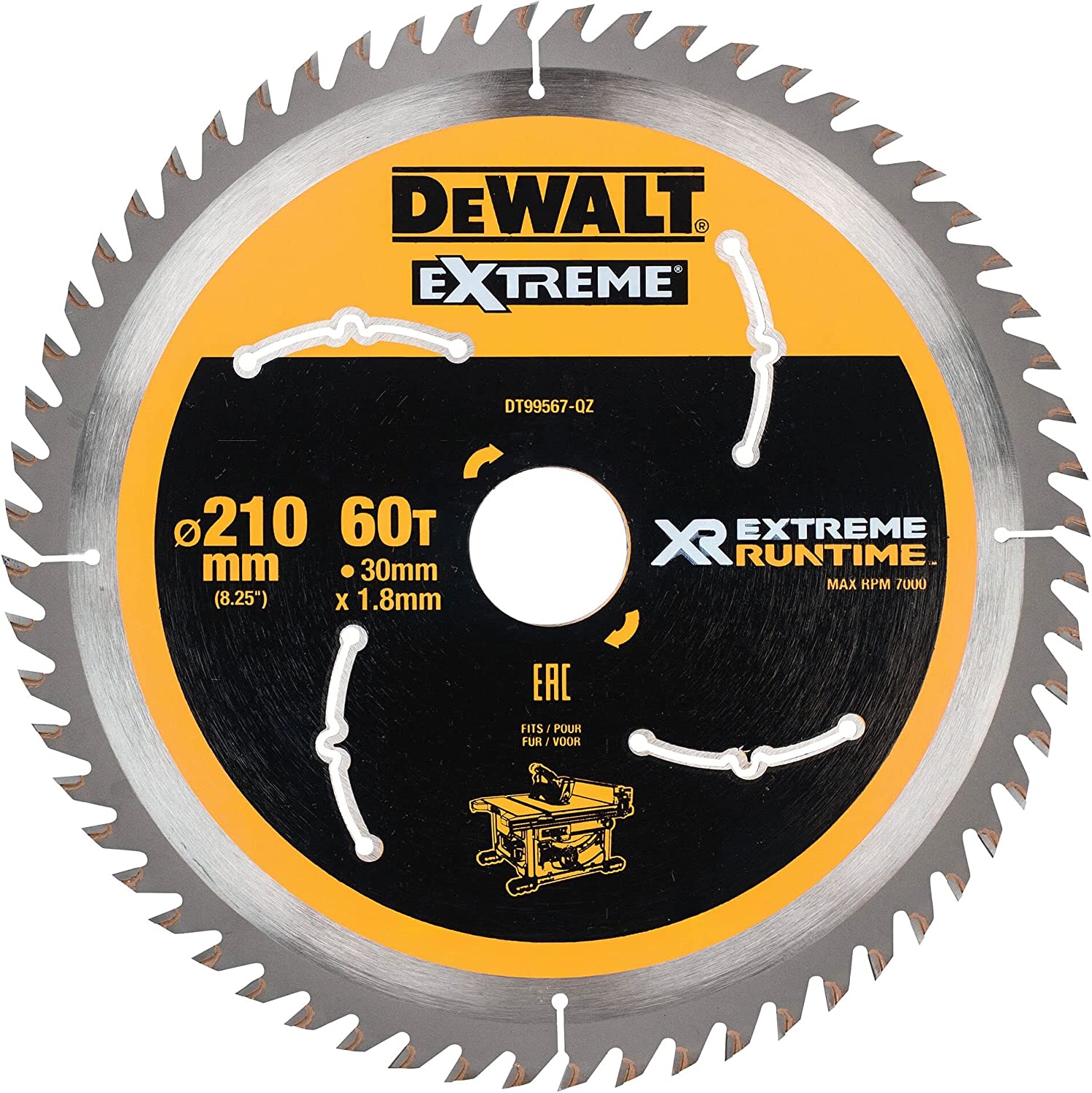 Piła tarczowa 210x30mm 60T FlexVolt Xtreme Runtime DeWalt DT99567