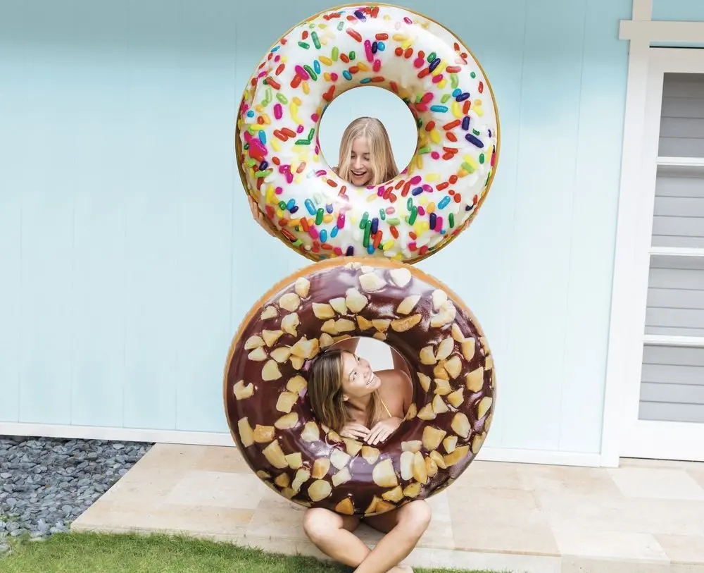 KOŁO DONUT DO PŁYWANIA DMUCHANE DUŻE INTEX 56263 Szerokość produktu 99 cm
