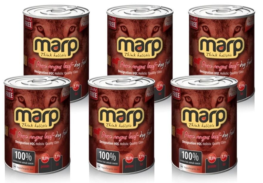 Levně Marp Beef konzerva s hovězím masem 6 x 400 g