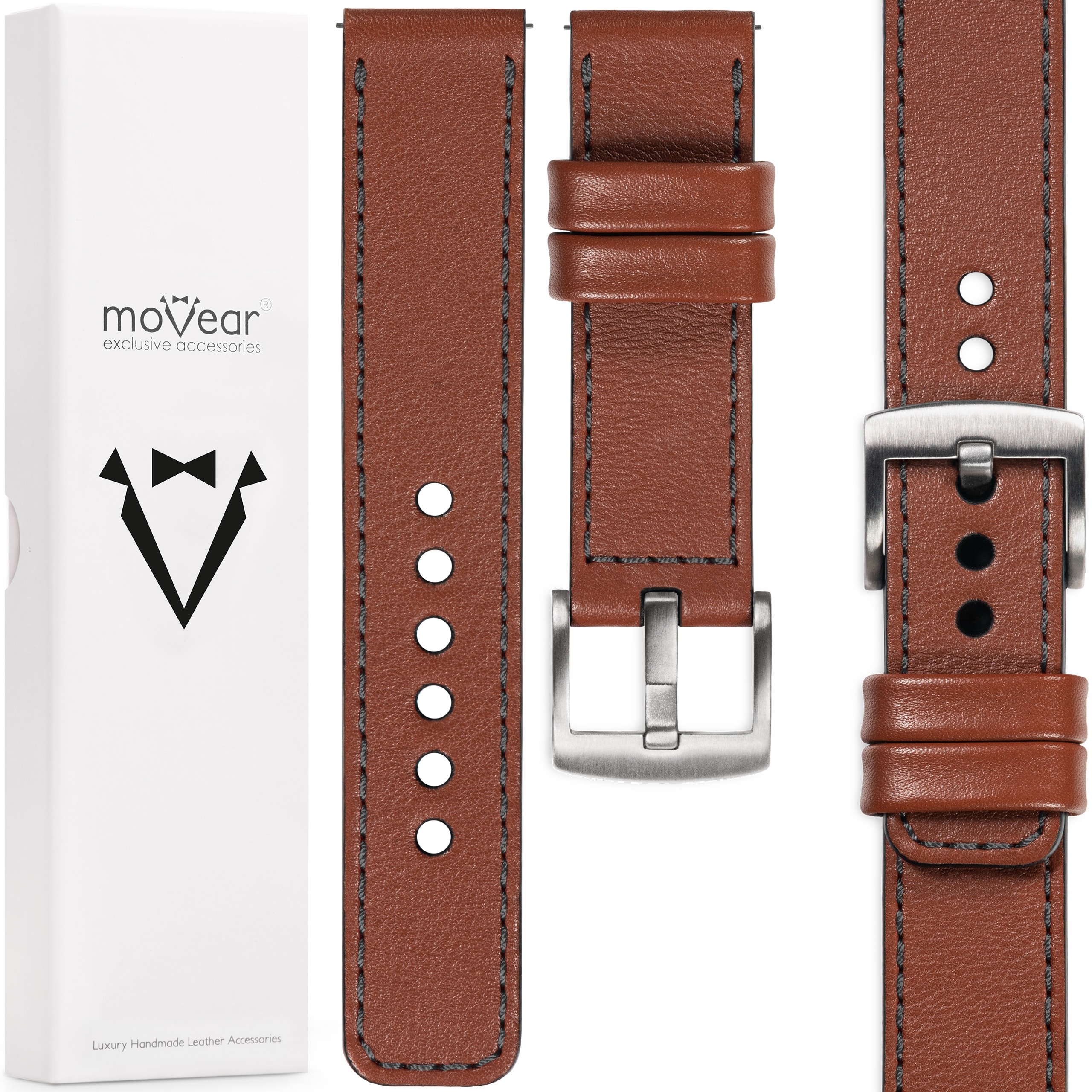 Prémiový řemínek 22 mm pro hodinky, exkluzivní, elegantní Movear