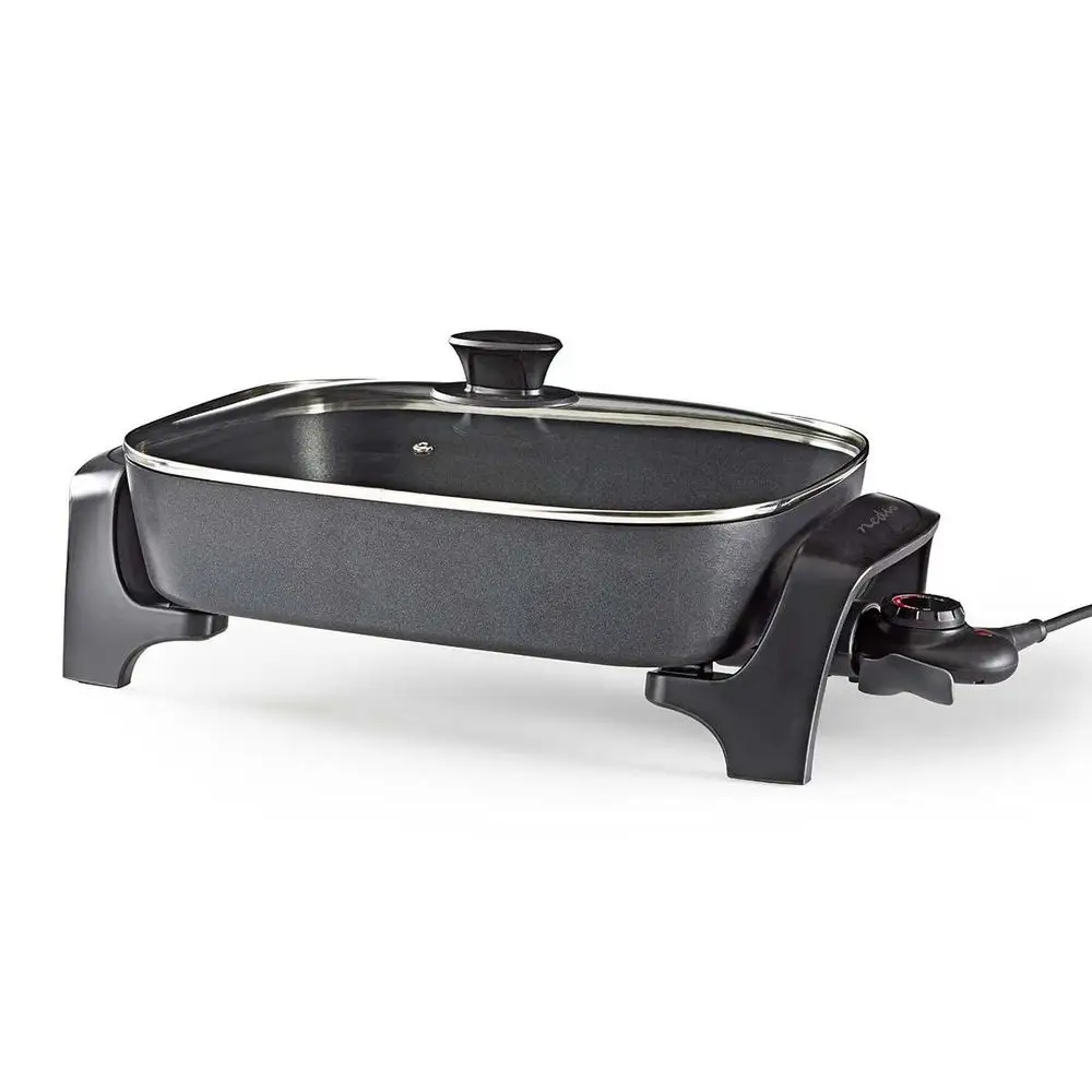 Kontaktný elektrický gril Nedis FCSP110EBK40 Electric Pan, čierny, 2400 W