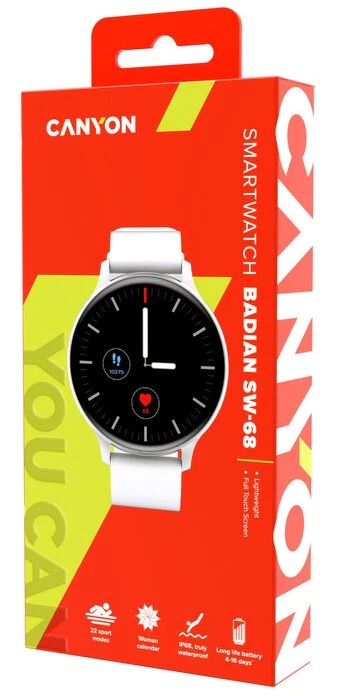 CANYON Smartwatch Badian SW68 Srebrno - Biały — 7
