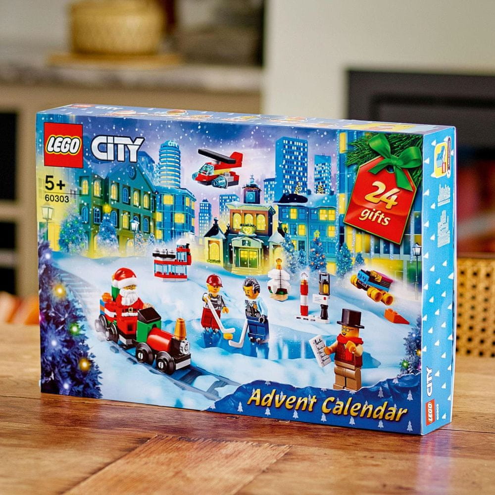 Адвент-календарь LEGO City 60303 2021, 349 деталей, 6 минифигурок и игровое поле, от 5 лет — фото 7