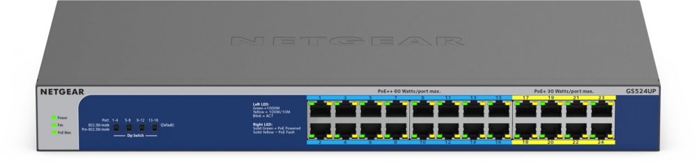 Prepínač Netgear 24 portov PoE++ 10/100/1000 nespravovaný
