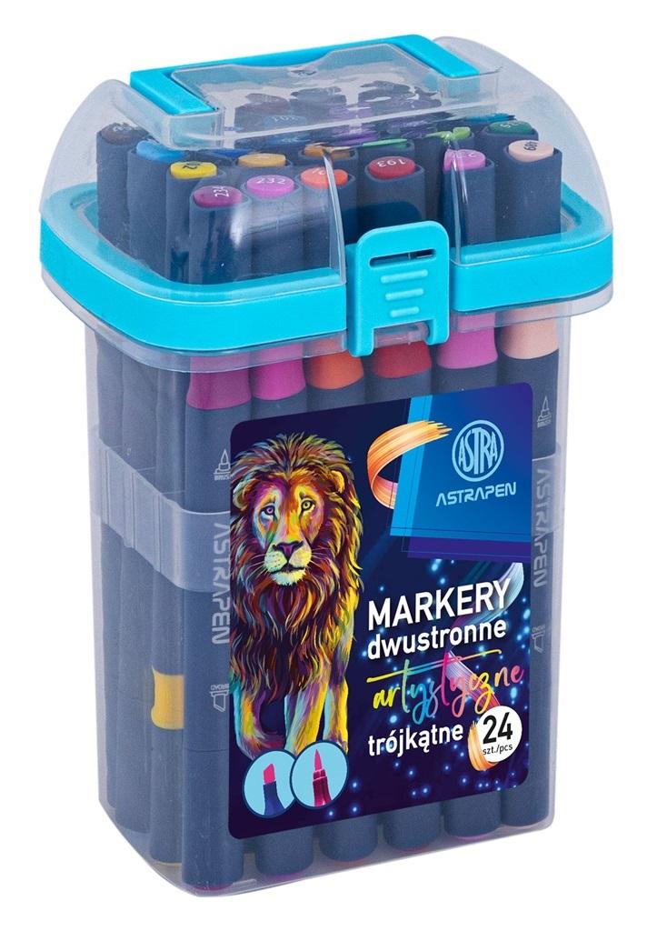 MARKERY ARTYSTYCZNE TRÓJK DWUSTR.ASTRAPEN 24 KOL