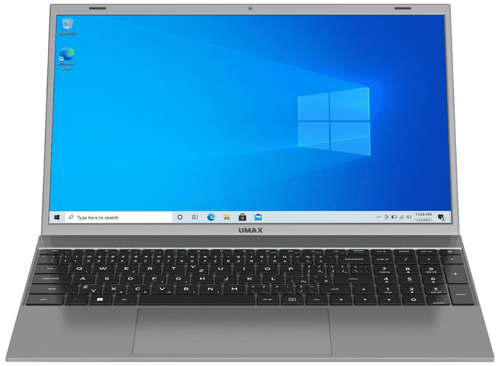 Notebook Umax UMM230156 15,6 " Intel Celeron 4 Gb 128 Gb šedý