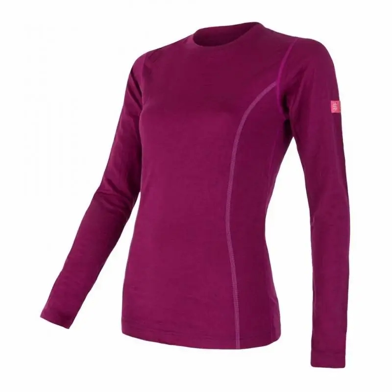Sensor Merino Active dámské triko dl.rukáv lilla velikost XL