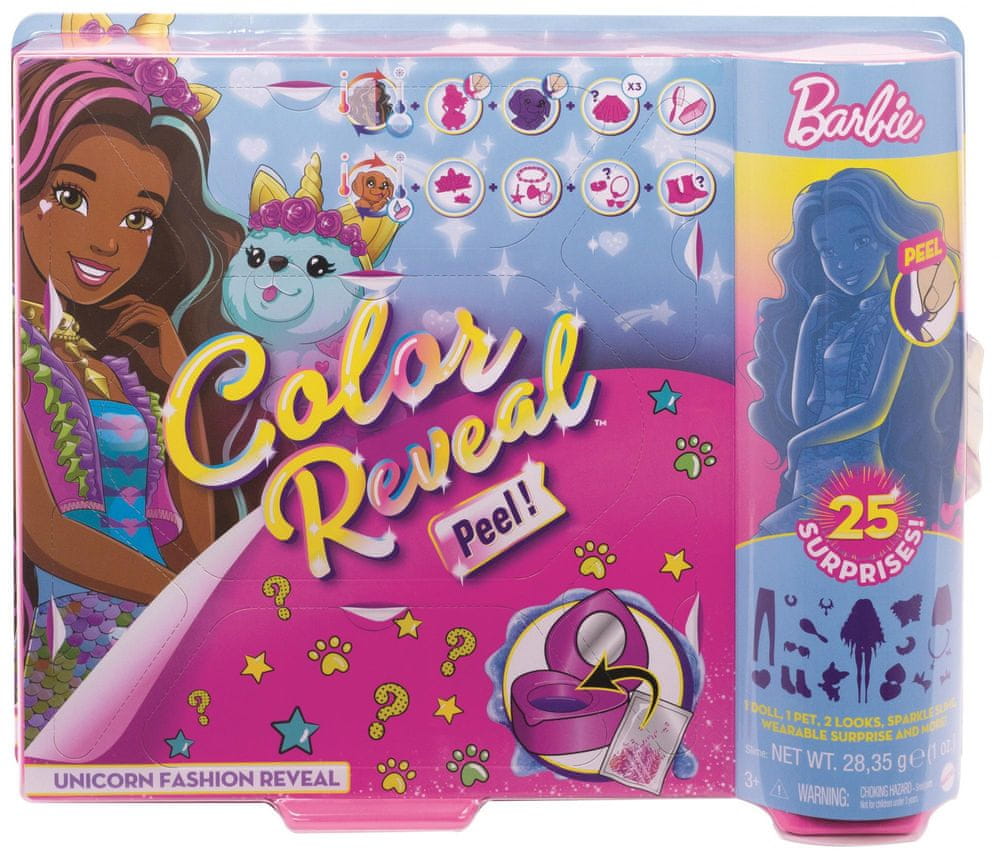 Barbie Color Reveal. Fantazja Jednorożec GXV95-Zdjęcie-0