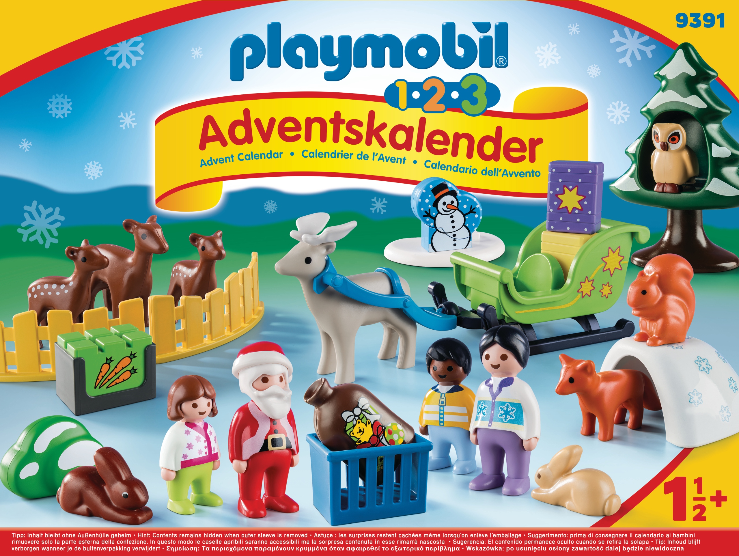 Адвент-календарь Playmobil 1.2.3 9391 Лесные праздники, 24 детали, от 18 месяцев — фото 5