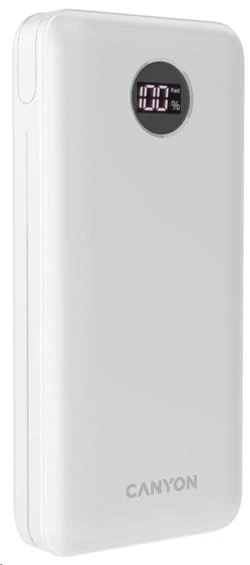 CANYON Powerbank PB-2002 LED 20000 mAh PD 20W QC 3.0 Biały — 11