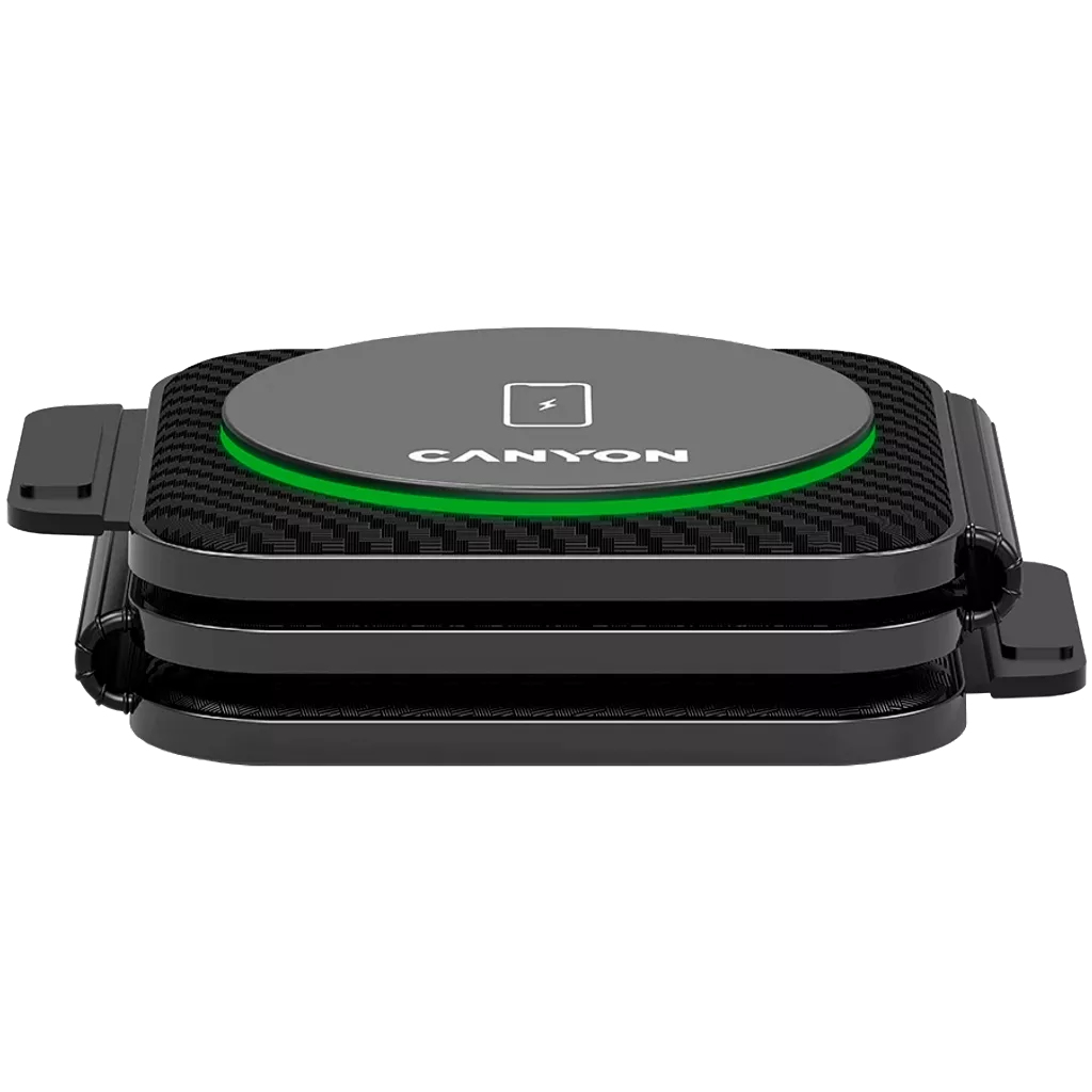 CANYON Ładowarka bezprzewodowa WS-305 15W 3w1 Składana Czarna — 15