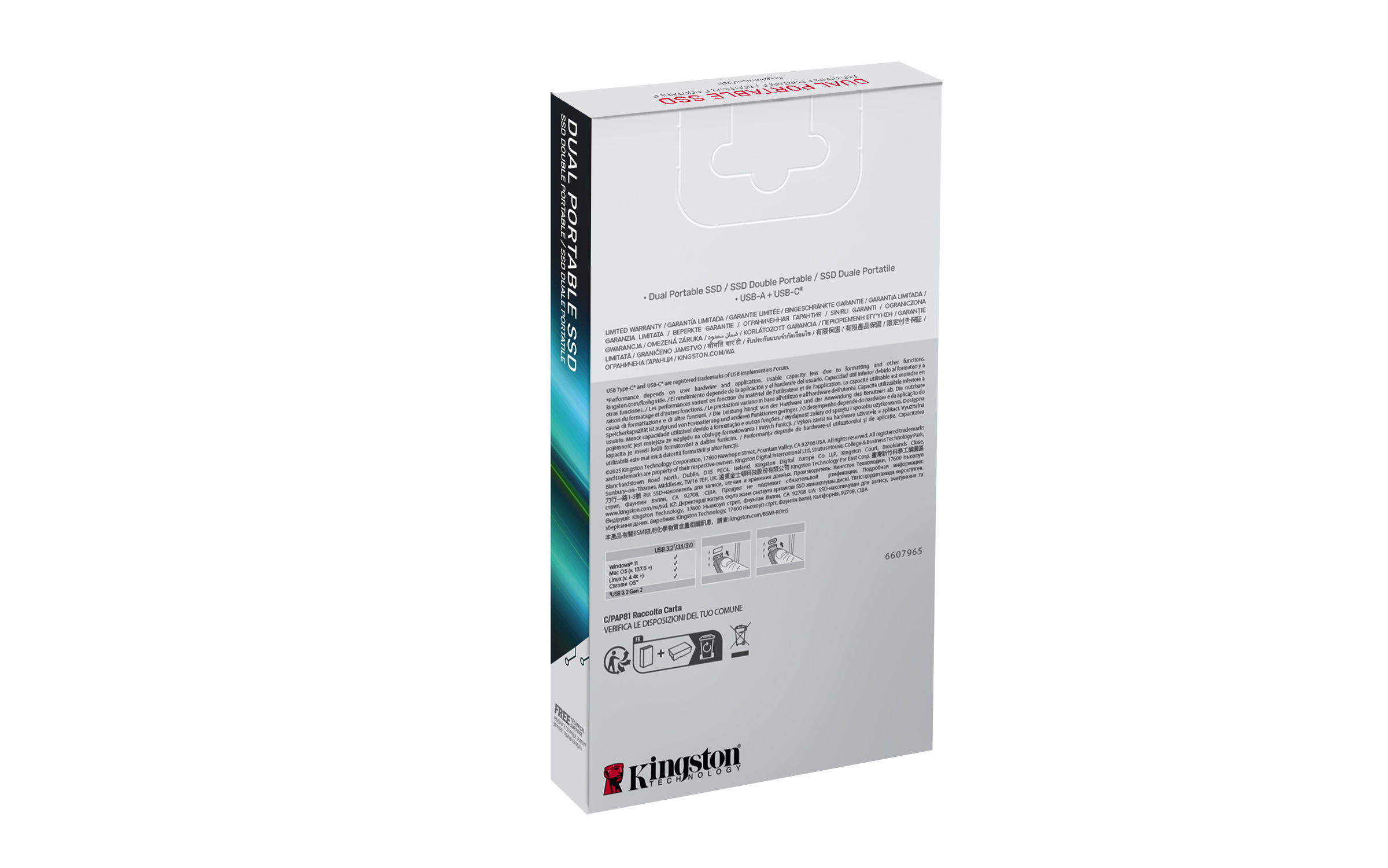 Kingston 2TB Dual USB-A/C Portable SSD, Up to 1050MB/s USB 3.2 Gen 2 — 9