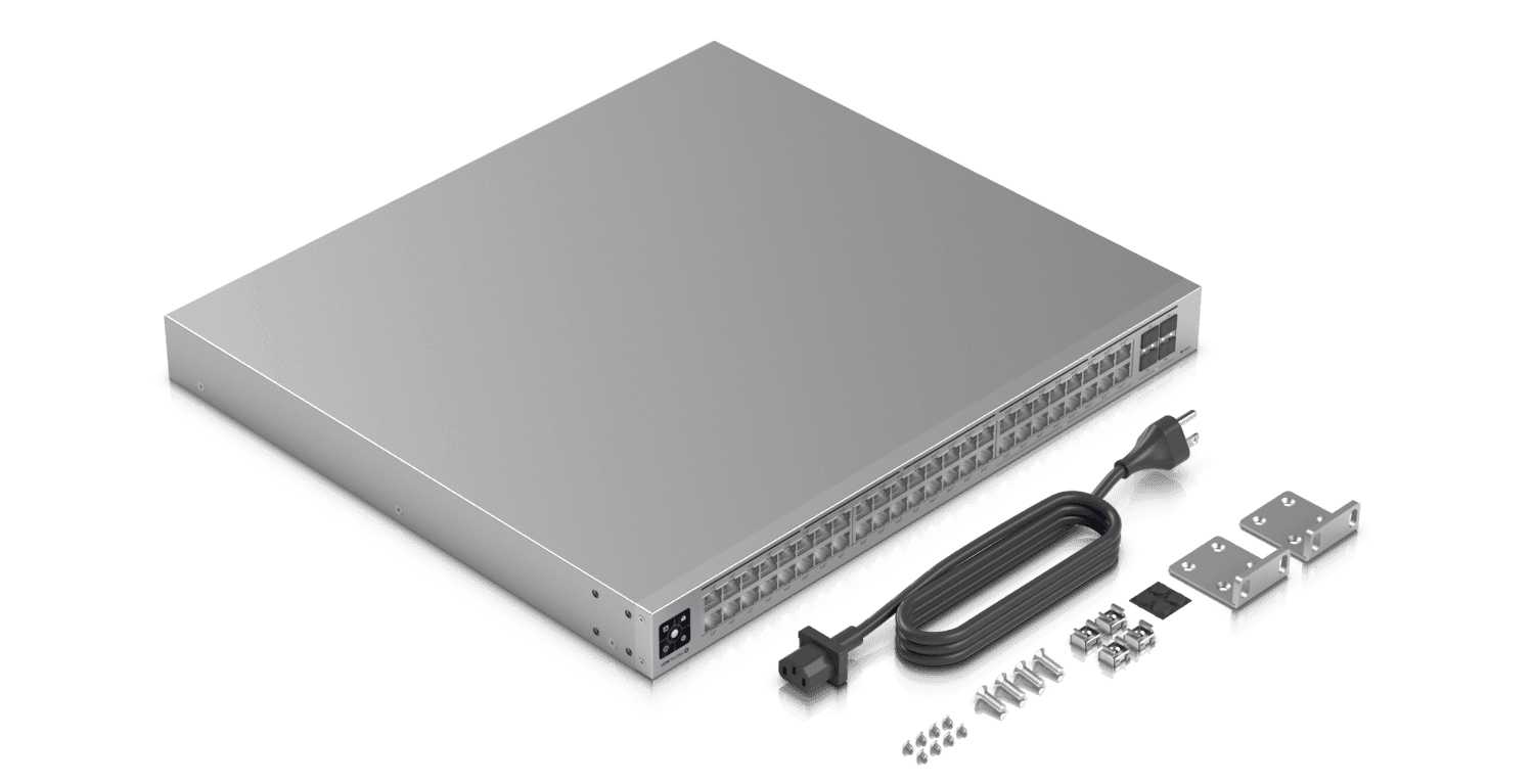 UBIQUITI UniFi Switch Pro Max, 48 port, Layer 3, (32) GbE PoE+, (16) 2.5 GbE PoE++, (4) 10G SFP+, 700W — 11