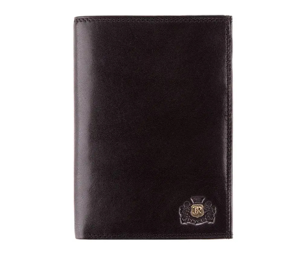 Elegantní černá pánská kožená peněženka Wittchen Da Vinci 39-1-321-1 střední velikosti