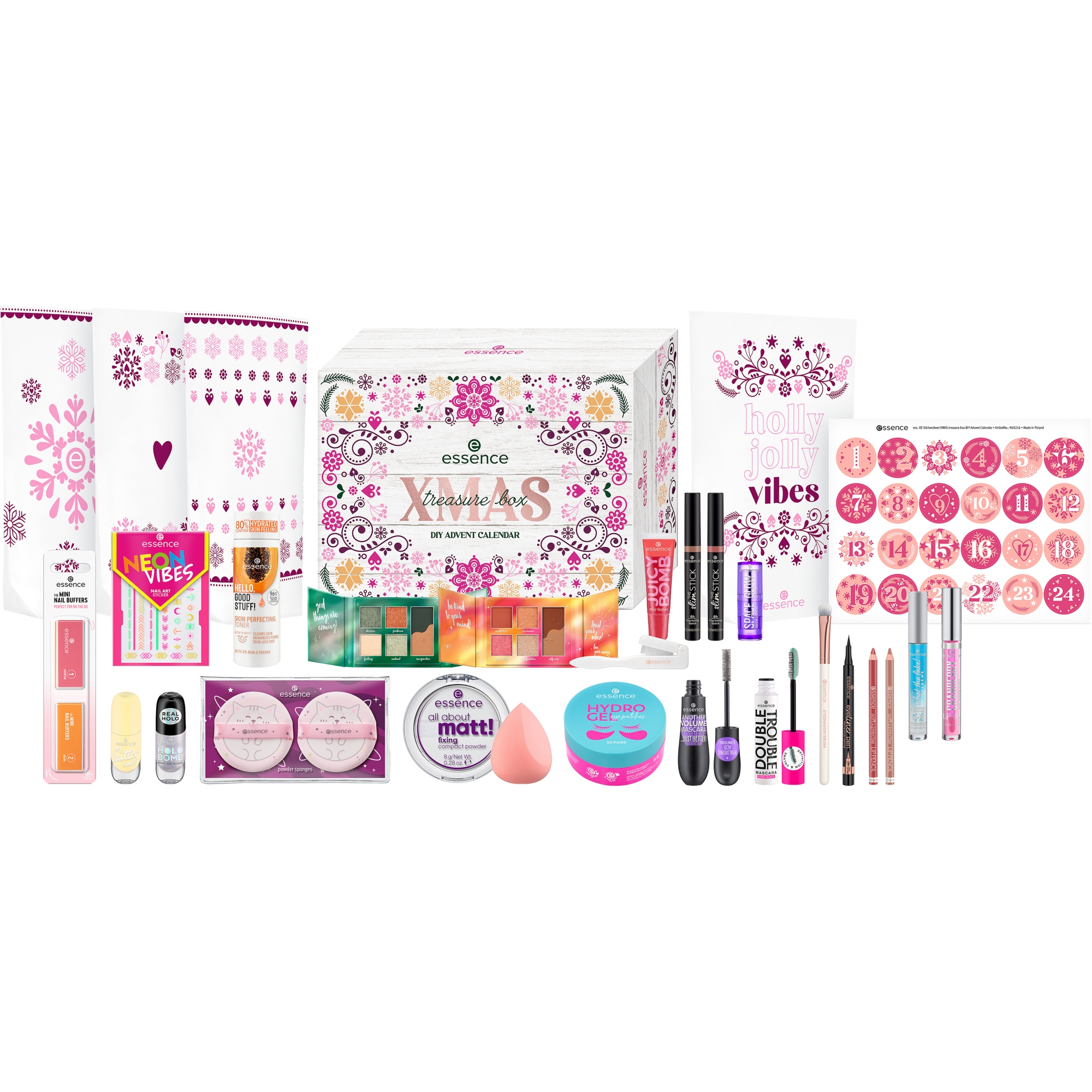 Essence X-Mas Treasure Box Diy Kalendarz Adwentowy 24 szt.