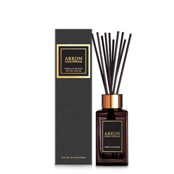 Levně Areon Home Perfumes Vanilla Black 85 ml Difuzér Vonné tyčinky do domácnosti