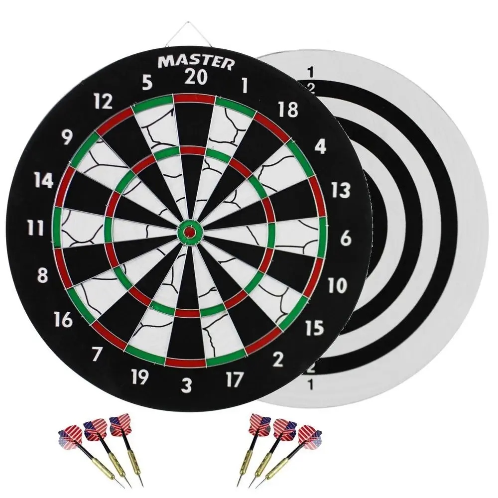 TARCZA DO DARTA RZUTEK GRA DART LOTKI 6szt DWUSTRONNA DO GRY W RZUTKI