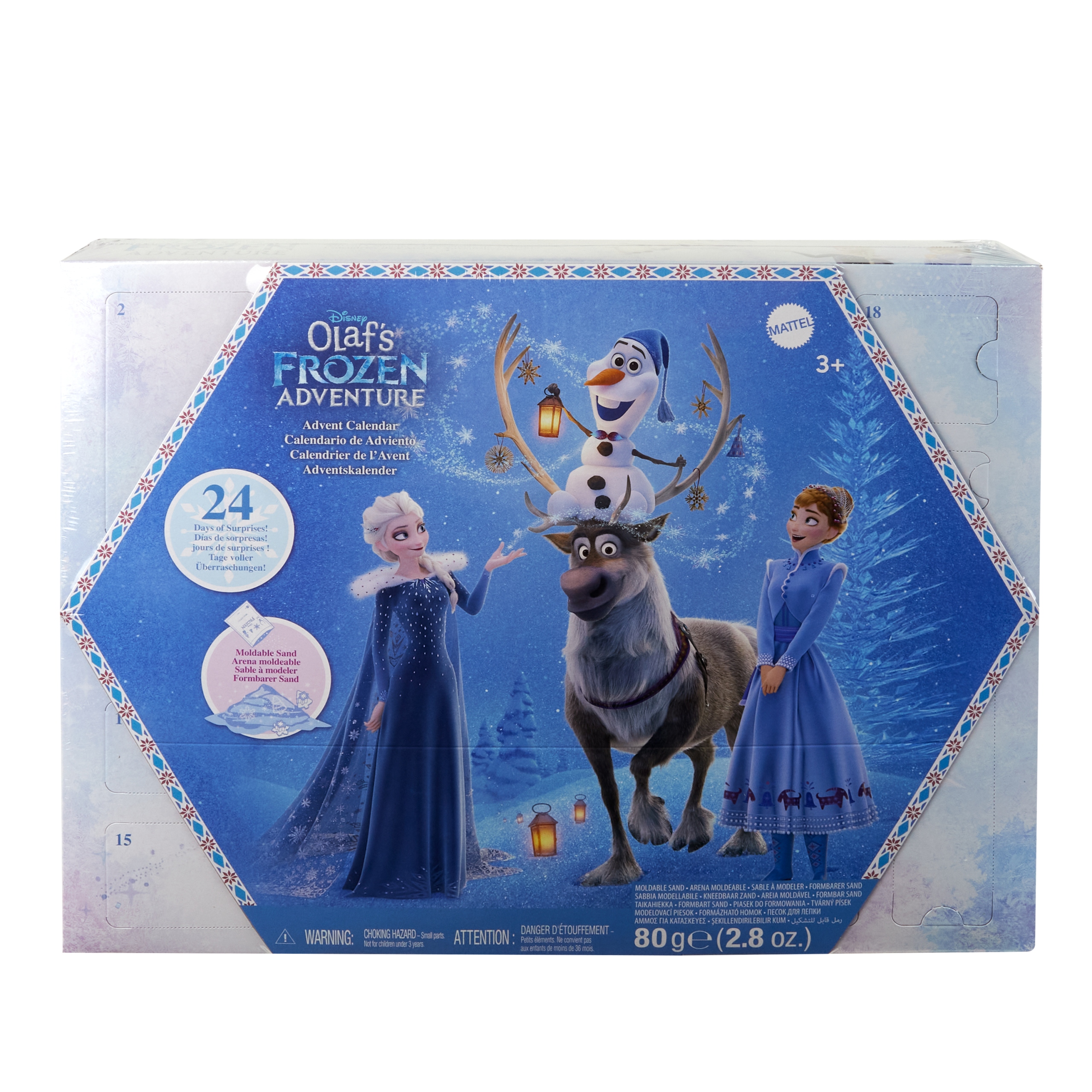 Адвент-календарь Disney Frozen HWX20, 24 сюрприза с фигурками, от 3 лет