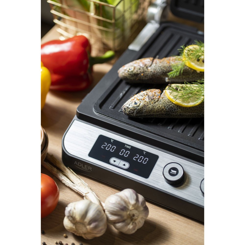 Grill Elektryczny Adler AD 3059 LED 2w1 3000W Płyty Nieprzywierające