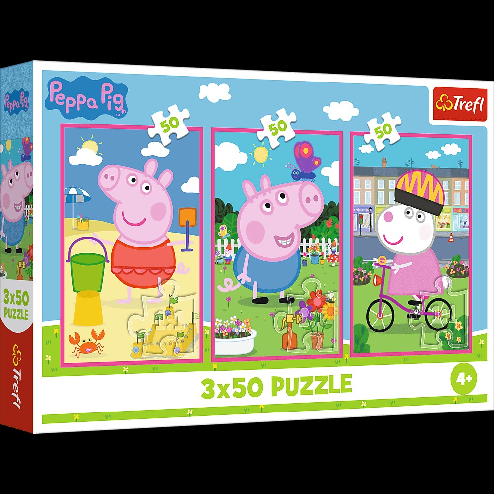 PUZZLE 3X50 SIŁA PRZYJAŹNI ŚWINKA PEPPA 34877